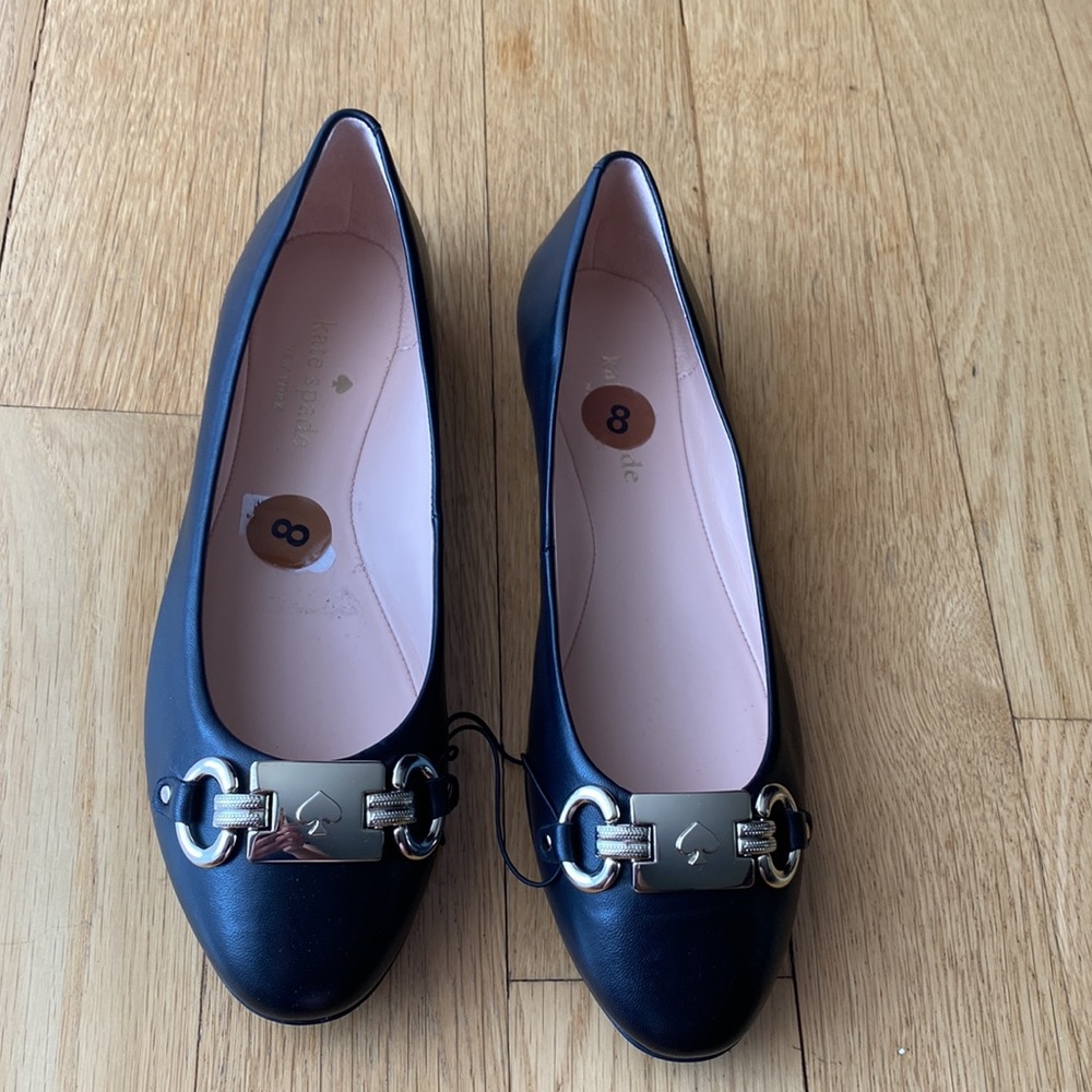 Kate Spade Phoeble flats.Womens,brand new with gold Buckle details.Leather